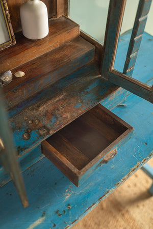 Vintage Blue Temple Display Case
