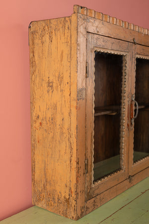 Vintage Yellow Wall Cabinet