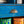 Bright Blue Vintage Shelving Unit