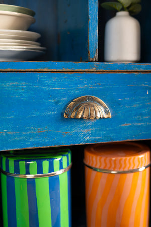 Bright Blue Vintage Shelving Unit