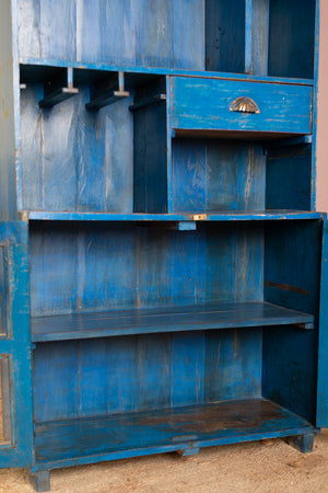 Bright Blue Vintage Shelving Unit