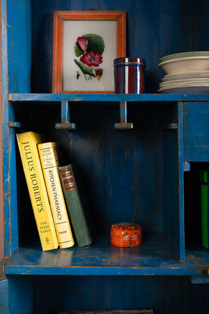 Bright Blue Vintage Shelving Unit