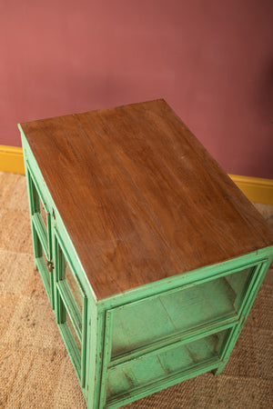 Peppermint Green Vintage Display Cabinet