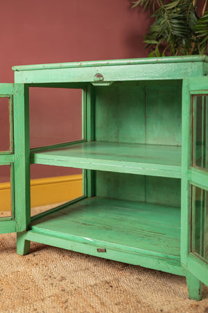 Peppermint Green Vintage Display Cabinet