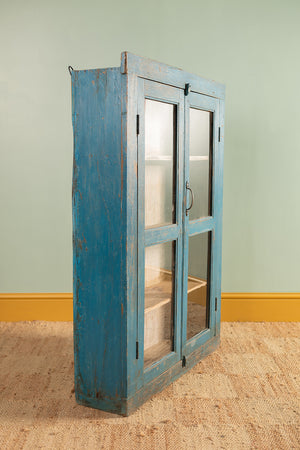 Dark Blue Vintage Wall Showcase