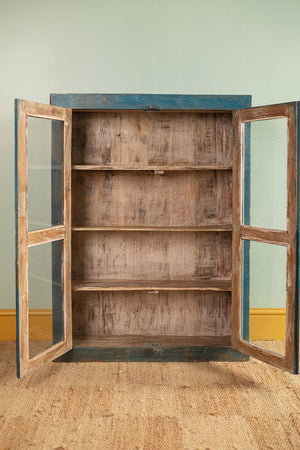 Dark Blue Vintage Wall Showcase