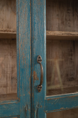 Dark Blue Vintage Wall Showcase