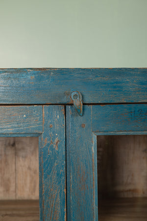 Dark Blue Vintage Wall Showcase