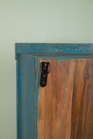 Dark Blue Vintage Wall Showcase