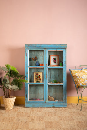 Vintage Blue Wall Showcase