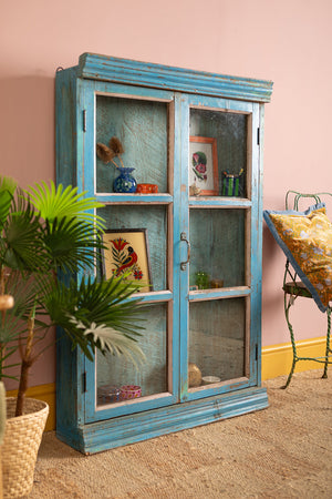 Vintage Blue Wall Showcase