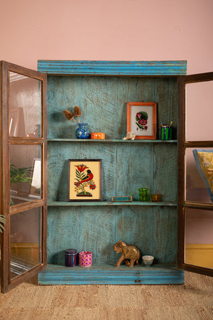 Vintage Blue Wall Showcase
