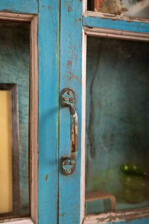 Vintage Blue Wall Showcase
