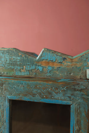 Vintage Blue Wooden Cabinet