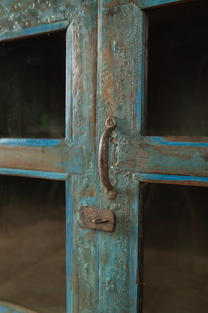 Vintage Blue Wooden Cabinet