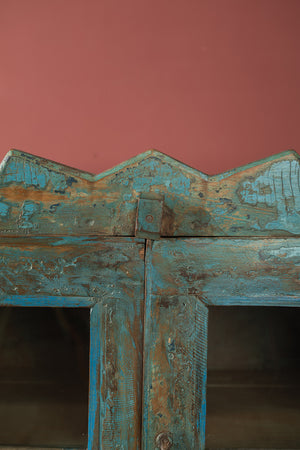 Vintage Blue Wooden Cabinet