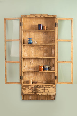 Vintage Cream Wall Showcase
