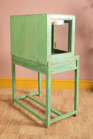 Light Green Vintage Display Cabinet
