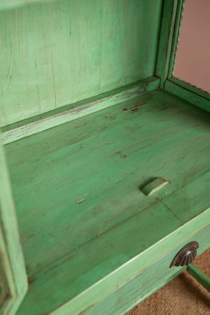 Light Green Vintage Display Cabinet