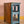 Dark Blue Vintage Wooden Display Cabinet