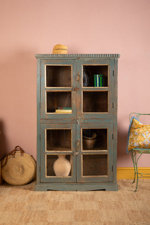 Vintage Slate Grey Wooden Cabinet