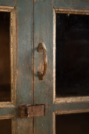 Vintage Slate Grey Wooden Cabinet