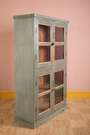 Vintage Slate Grey Wooden Cabinet