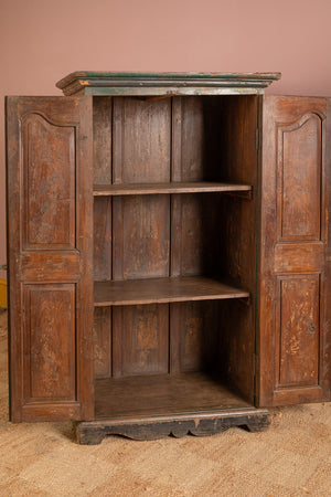 Vintage Green & Black Wooden Cupboard