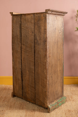 Vintage Green & Black Wooden Cupboard