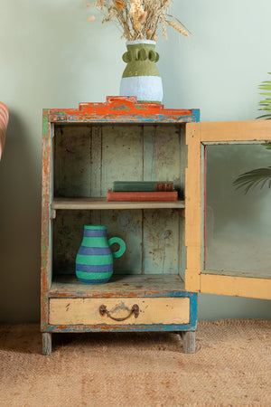 Colourful Vintage Side Cabinet