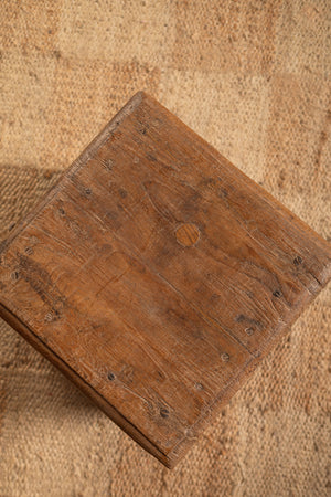 Wooden Vintage Side Table with Drawers