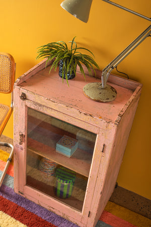 Vintage Pale Pink Side Cabinet