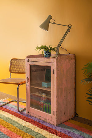 Vintage Pale Pink Side Cabinet