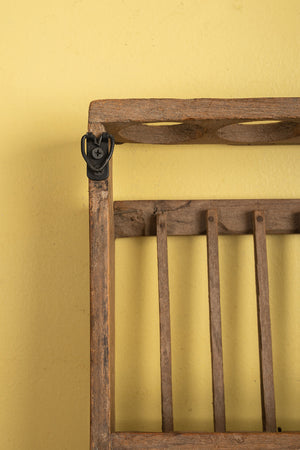 Wooden Vintage Kitchenware Wall Rack
