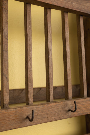 Wooden Vintage Kitchenware Wall Rack