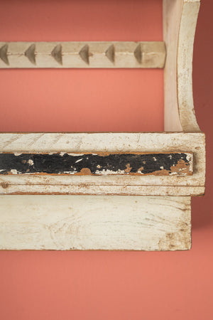 White Vintage Kitchenware Wall Rack