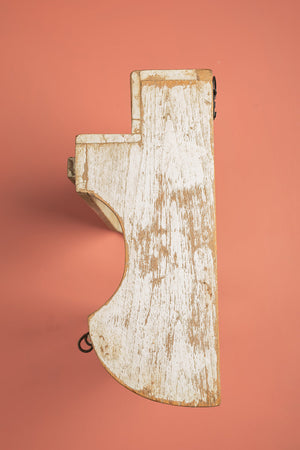 White Vintage Kitchenware Wall Rack