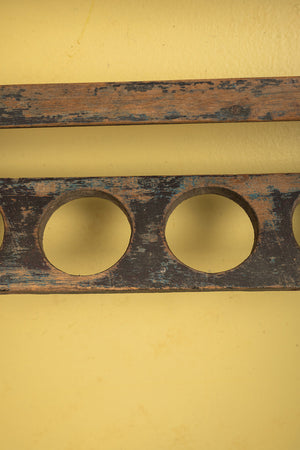 Vintage Wooden Kitchenware Wall Rack