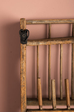 Vintage Wooden Kitchenware Wall Rack