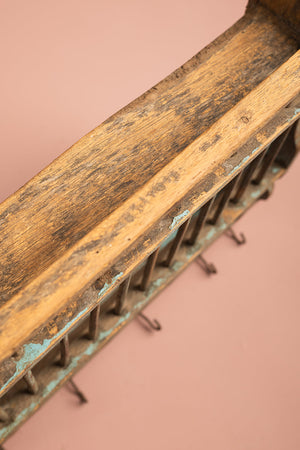 Vintage Wooden Kitchenware Wall Rack