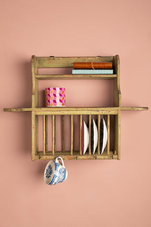 Pale Green Vintage Kitchenware Wall Rack