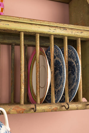Pale Green Vintage Kitchenware Wall Rack