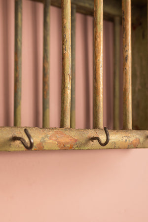Pale Green Vintage Kitchenware Wall Rack