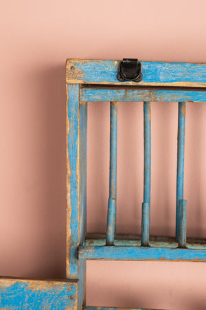 Vintage Blue Kitchenware Wall Rack