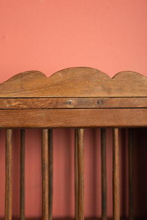 Vintage Light Wooden Kitchenware Wall Rack