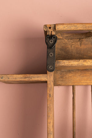 Light Wooden Vintage Kitchenware Wall Rack
