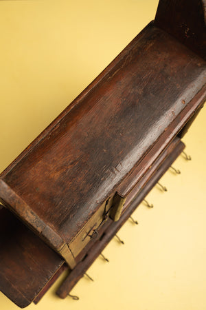 Vintage Kitchenware Wall Rack with Cabinet