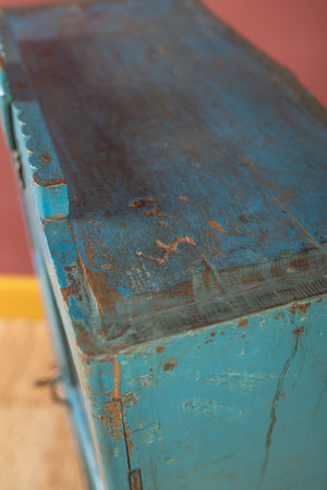 Vintage Blue Wooden Cabinet