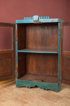 Vintage Blue Wooden Cabinet