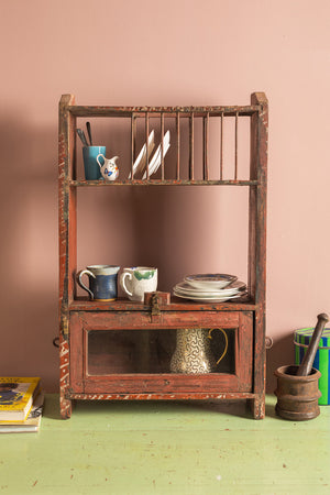Vintage Wooden Kitchenware Rack